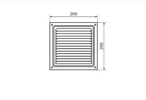 Решетка вент. 200х200 мм (хром) #220783